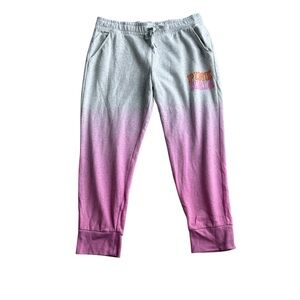 PINK Victoria's Secret by Victoria's Secret Grey to Pink Ombre Jogger Pants
